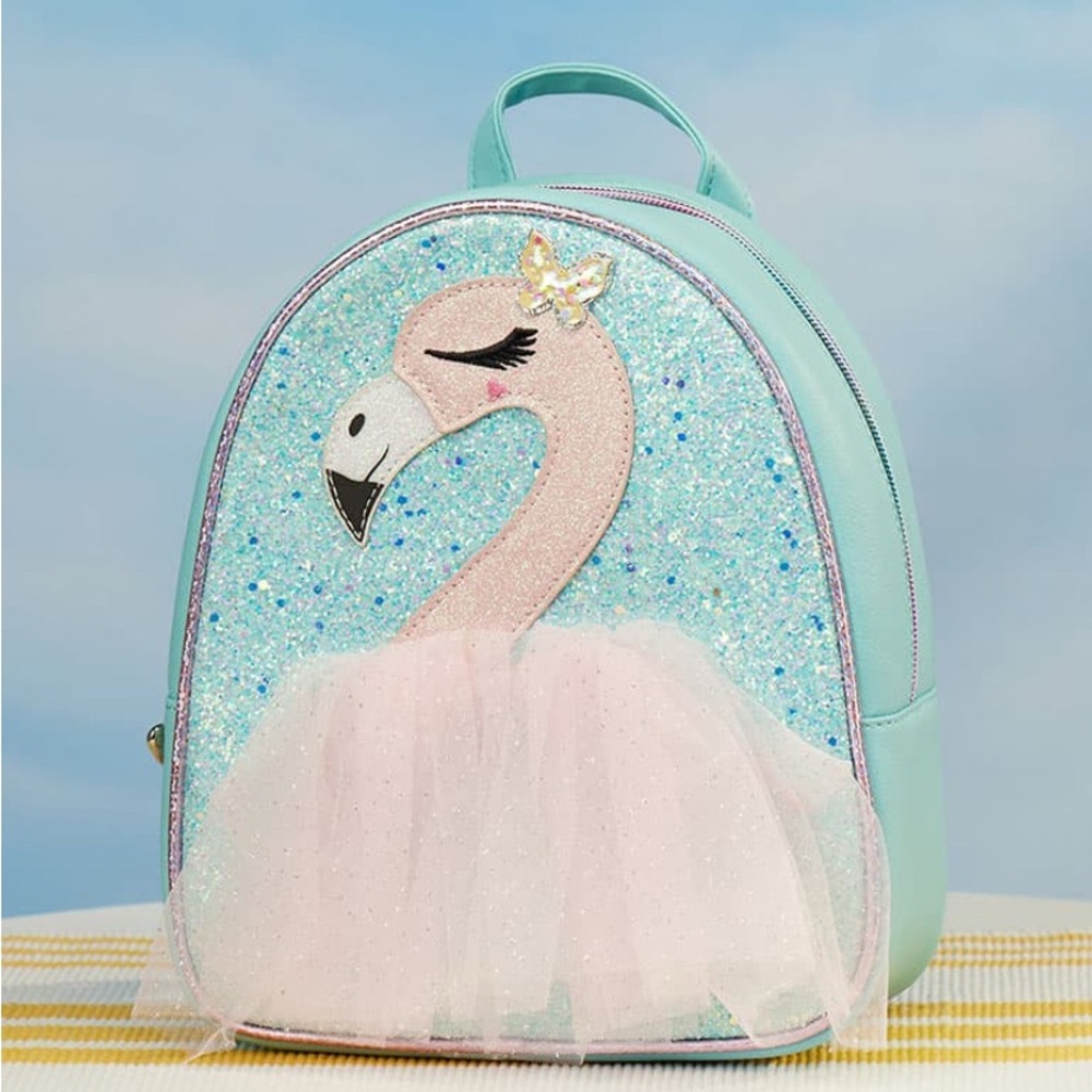 Flamingo Backpack - Mint and Pink NWT